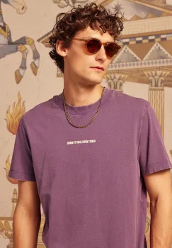 Medicine tricou din bumbac culoarea violet, cu imprimeu imagine
