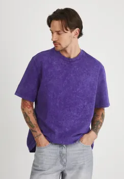 Medicine tricou din bumbac culoarea violet, neted imagine