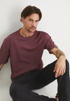 Medicine tricou din bumbac culoarea violet, neted imagine