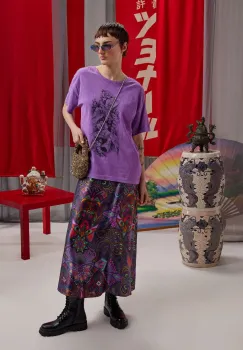 Medicine Tricou din bumbac culoarea violeta a femeilor imagine