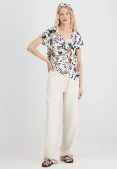 Medicine tricou din bumbac femei, culoarea alb imagine