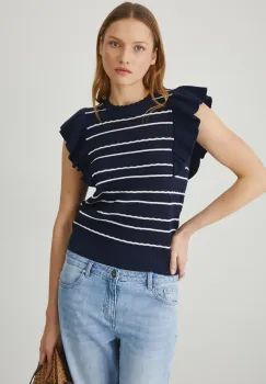 Medicine tricou din bumbac femei, culoarea albastru marin imagine