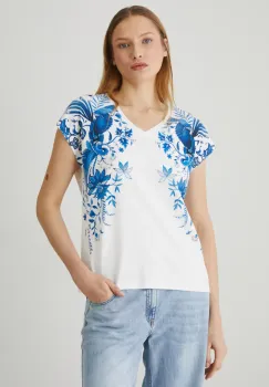 Medicine tricou din bumbac femei, culoarea bej imagine