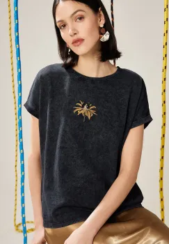 Medicine tricou din bumbac femei, culoarea gri imagine