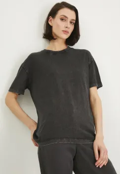 Medicine tricou din bumbac femei, culoarea gri imagine