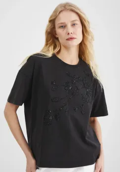 Medicine tricou din bumbac femei, culoarea gri imagine