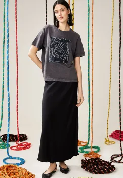 Medicine tricou din bumbac femei, culoarea gri imagine