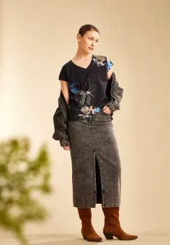 Medicine tricou din bumbac femei, culoarea negru imagine