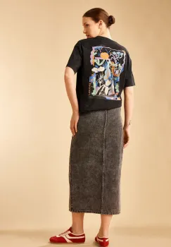 Medicine tricou din bumbac femei, culoarea negru imagine