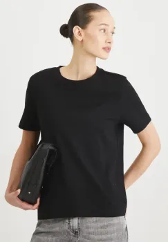 Medicine tricou din bumbac femei, culoarea negru imagine