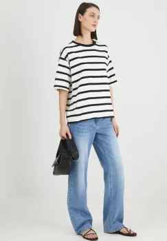 Medicine tricou din bumbac femei, culoarea negru imagine