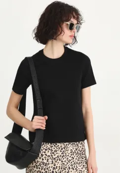 Medicine tricou din bumbac femei, culoarea negru imagine
