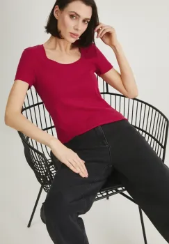 Medicine tricou din bumbac femei, culoarea rosu imagine