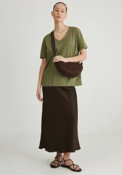 Medicine tricou din bumbac femei, culoarea verde imagine