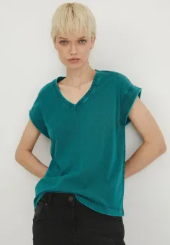 Medicine tricou din bumbac femei, culoarea verde imagine