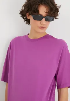 Medicine tricou din bumbac femei, culoarea violet imagine