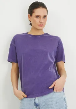 Medicine tricou din bumbac femei, culoarea violet imagine