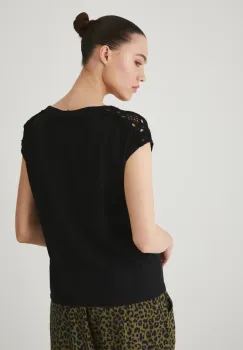 Medicine tricou din in culoarea negru imagine