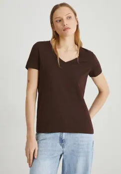 Medicine tricou femei, culoarea maro imagine