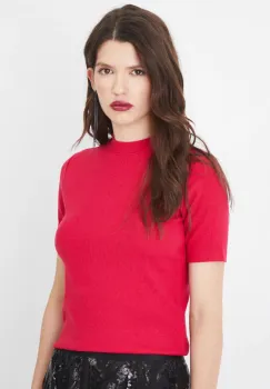 Medicine tricou femei, culoarea rosu, cu turtleneck imagine