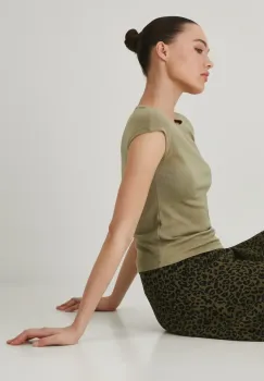 Medicine tricou femei, culoarea verde imagine