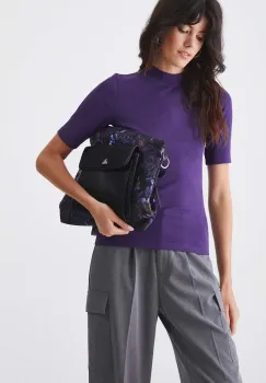 Medicine tricou femei, culoarea violet, cu turtleneck imagine