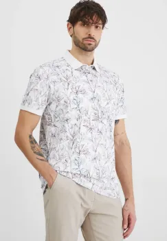 Medicine tricou polo barbati, culoarea alb, modelator imagine