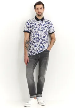 Medicine tricou polo barbati, culoarea bej, modelator imagine