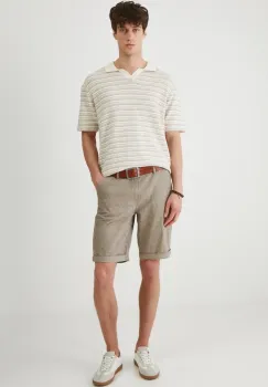Medicine tricou polo barbati, culoarea bej, modelator imagine