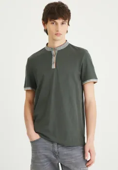 Medicine tricou polo barbati, culoarea verde, neted imagine