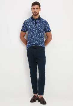 Medicine tricou polo culoarea albastru marin, modelator imagine