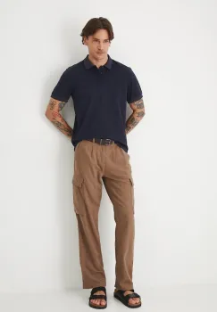 Medicine tricou polo culoarea albastru marin, neted imagine