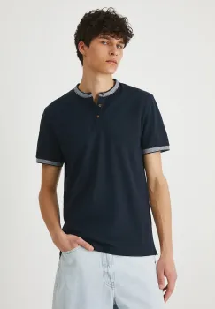 Medicine tricou polo culoarea albastru marin, neted imagine