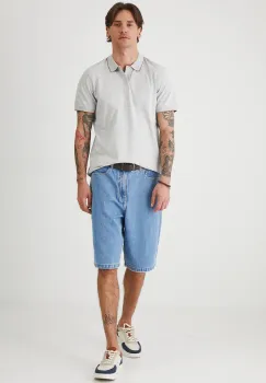 Medicine tricou polo culoarea gri, melanj imagine