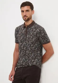 Medicine tricou polo culoarea maro, modelator imagine