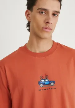 Medicine tricou portocaliu barbatesc cu imprimeu imagine