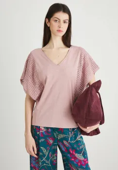 Medicine tricou reversibil din bumbac culoarea roz imagine