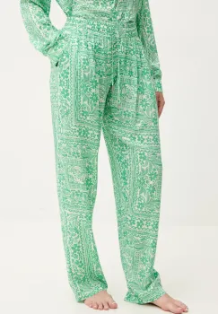 Melissa Odabash pantaloni femei, culoarea verde, drept, high waist, Jude imagine