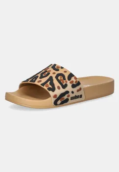 Melissa papuci MELISSA ANIMAL PRINT SLIDE AD femei, culoarea maro, M 36097.BG892 imagine