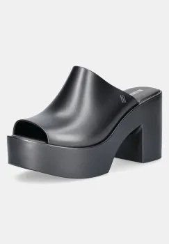 Melissa papuci MELISSA MULE HYPE METALLIC AD femei, culoarea gri, cu toc drept, M 36497.BI596 imagine