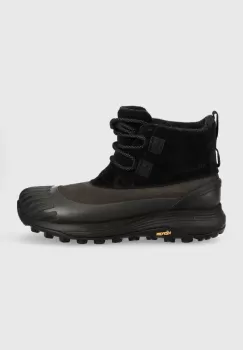 Merrell cizme de zapada din piele intoarsa femei, culoarea negru imagine