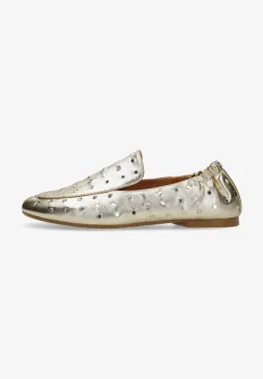 Mexx mocasini ROZY LEMON femei, culoarea auriu, cu toc plat, MI001200851W-01 imagine