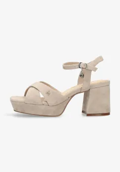 Mexx sandale NALINA NICKY femei, culoarea bej, cu toc drept, MI001608351W-01 imagine