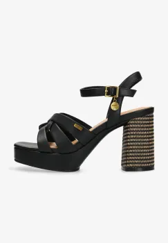 Mexx sandale RIONA PISA femei, culoarea negru, cu toc drept, MI001603751W-02 imagine