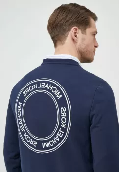 Michael Kors bluza barbati, culoarea albastru marin, cu imprimeu imagine