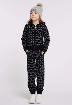 Michael Kors bluza copii culoarea negru, cu gluga, modelator, R30163 imagine
