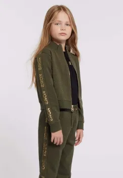 Michael Kors bluza copii culoarea verde, cu imprimeu, R30152 imagine
