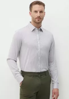 Michael Kors camasa barbati, culoarea gri, cu guler clasic, slim, CT44072B7Q imagine