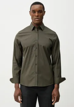 Michael Kors camasa culoarea verde, cu guler clasic, regular, CF5409T4CZ imagine