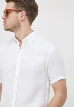 Michael Kors camasa de in culoarea alb, cu guler button-down, slim imagine